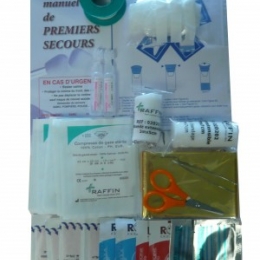 Réassort pour trousse de secours véhicule - Sans Ethylotest